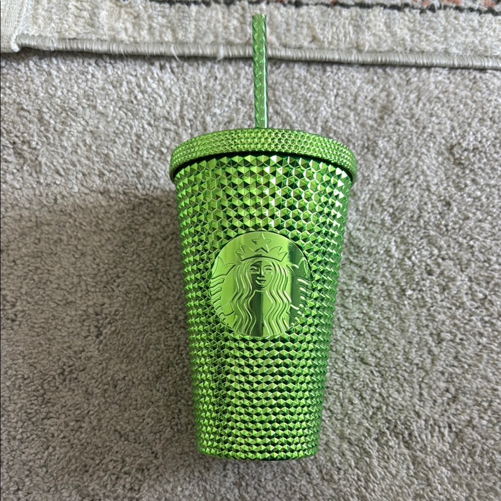 NEW- Starbucks Studded Green Grande Drink Tumbler